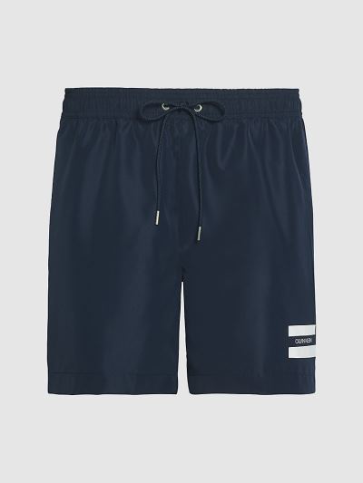 Calvin Klein Fürdőruha HU511290 | Calvin Klein Core Statement Medium Drawstring Férfi Úszónadrág Fek